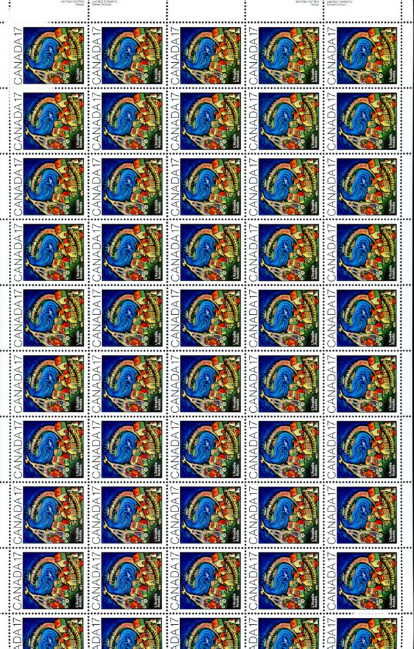 Canada Stamp SHEET#898i - L'Acadie (1981) 17¢ LF - Image 2
