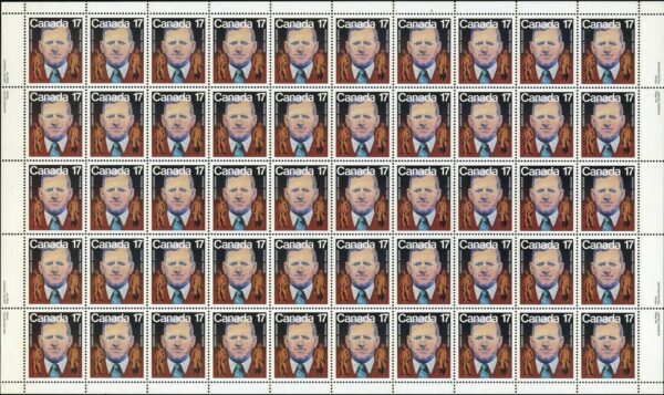 Canada SHEET#899 - Aaron Mosher and workers (1981) 17¢