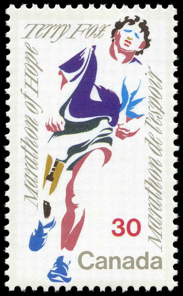 Canada Stamp #915i - Terry Fox (1982) 30¢ - Image 2