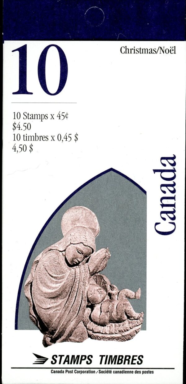Canada Stamp BOOKLET #BK187 - #1585a - The Nativity (1995) 10 x 45¢