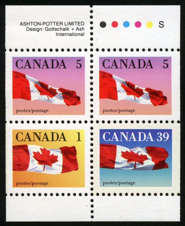 RARE Canada Stamp Booklet - #BK111A (1990) 1¢ + 2 x 5¢ + 39¢ (12.5 x 13 perf) - Image 3