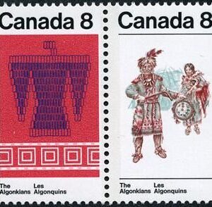 Canada Stamp #569a - Algonkian Indians (1973) 2 x 8¢