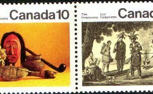 Canada Stamp #579a - Iroquoian Indians (1976) 2 x 10¢