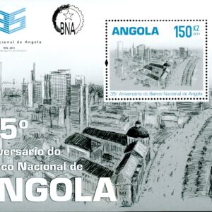 Angola S#1377 -Souvenir Sheet - (2011) 150Kz -Aerial View of Building