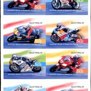 Australia Sc#2315b (2004) Grand Prix Motorcycle Racing Booklet Pane