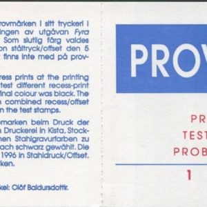 SWEDEN - 1996 PROOF TEST BOOKLET ** MNH RARE!