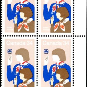 Canada Stamp PB#1062 - Girl Guide and Brownie (1985) 34¢