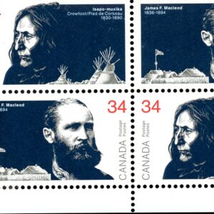 Canada Stamp PB#1109a - Peacemakers of the Prairies (1986) 2 x 34¢