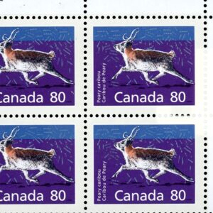 Canada Stamp PB#1180 - Peary Caribou (1990) 80¢