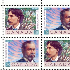 Canada Stamp PB#1244a - Canadian Poets (1989) 2 x 38¢ Se-tenant pair (1243, 1244)