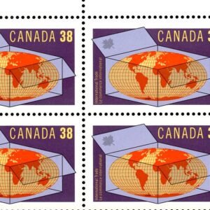 Canada Stamp PB#1251 - World in Carton (1989) 38¢