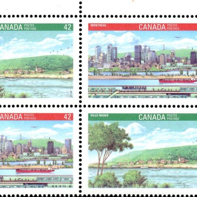 Canada Stamp PB#1405a - Canada 92 (1992) 2 x 42¢ Se-tenant pair (1404, 1405)