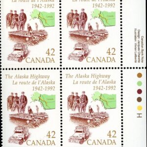 Canada Stamp PB#1413 - Map and vehicle (1992) 42¢