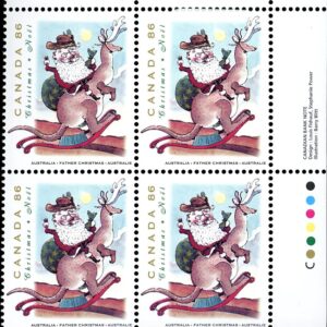 Canada Stamp PB#1501 - Father Christmas from Australia (1993) 86¢