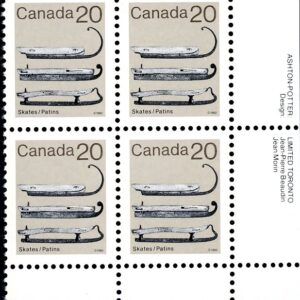 Canada Stamp PB#922 - Ice Skates (1982) 20¢