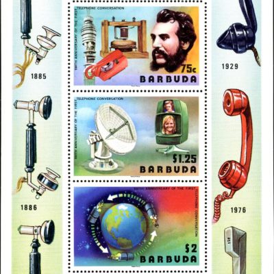 Barbuda Sc#262a (1977) - S/Sheet - Telephone Centennial