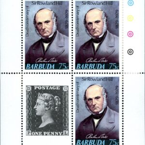 Barbuda Sc#380 (1979) - mini S/Sheet - 100th Anniv. of Sir Rowland Hills death