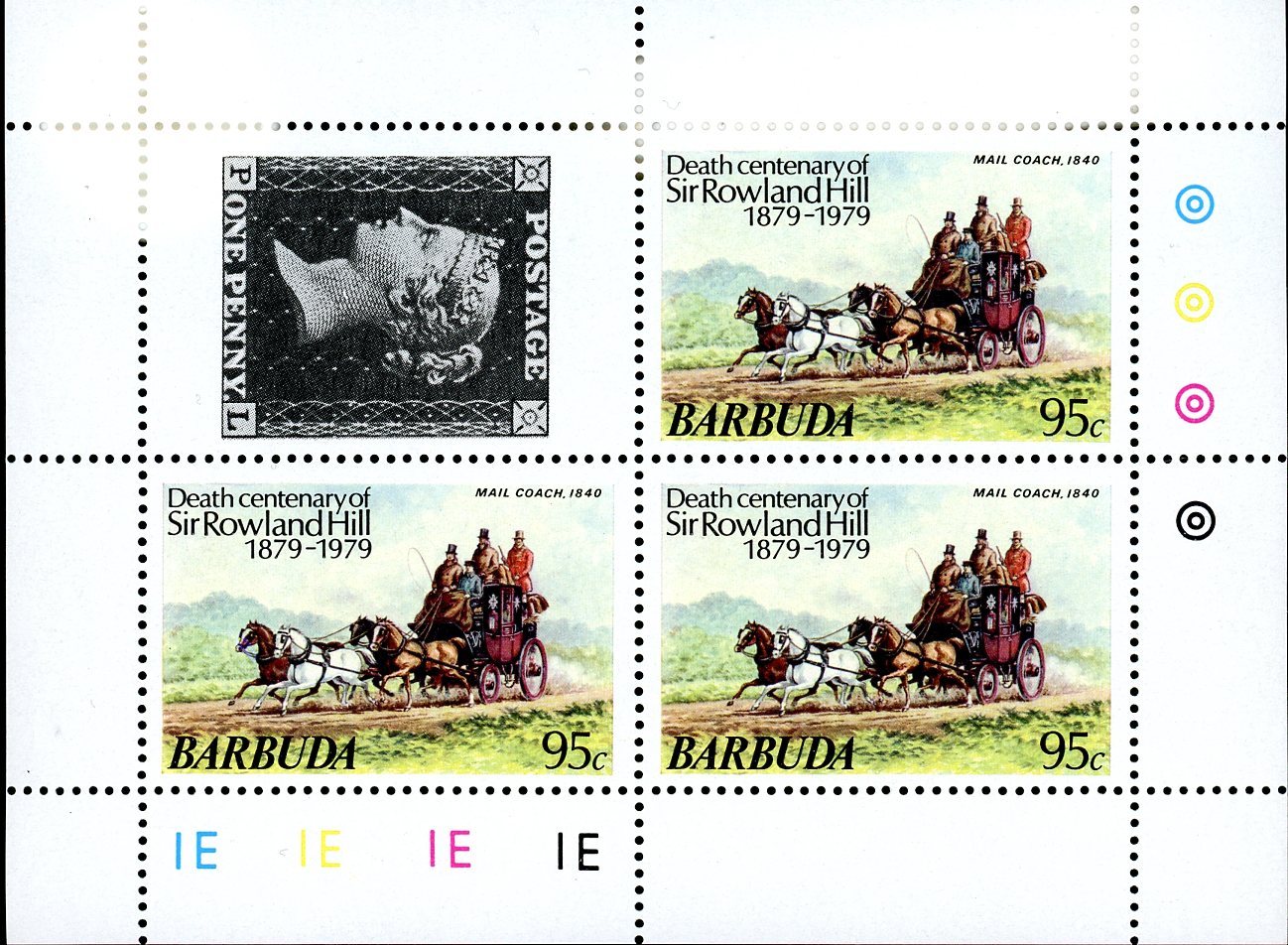 Barbuda Sc#381 (1979) - mini S/Sheet - 100th Anniv. of Sir Rowland Hills death
