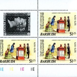 Barbuda Sc#383 (1979) - mini S/Sheet - 100th Anniv. of Sir Rowland Hills death