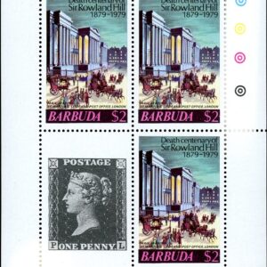 Barbuda Sc#384 (1979) - mini S/Sheet - 100th Anniv. of Sir Rowland Hills death
