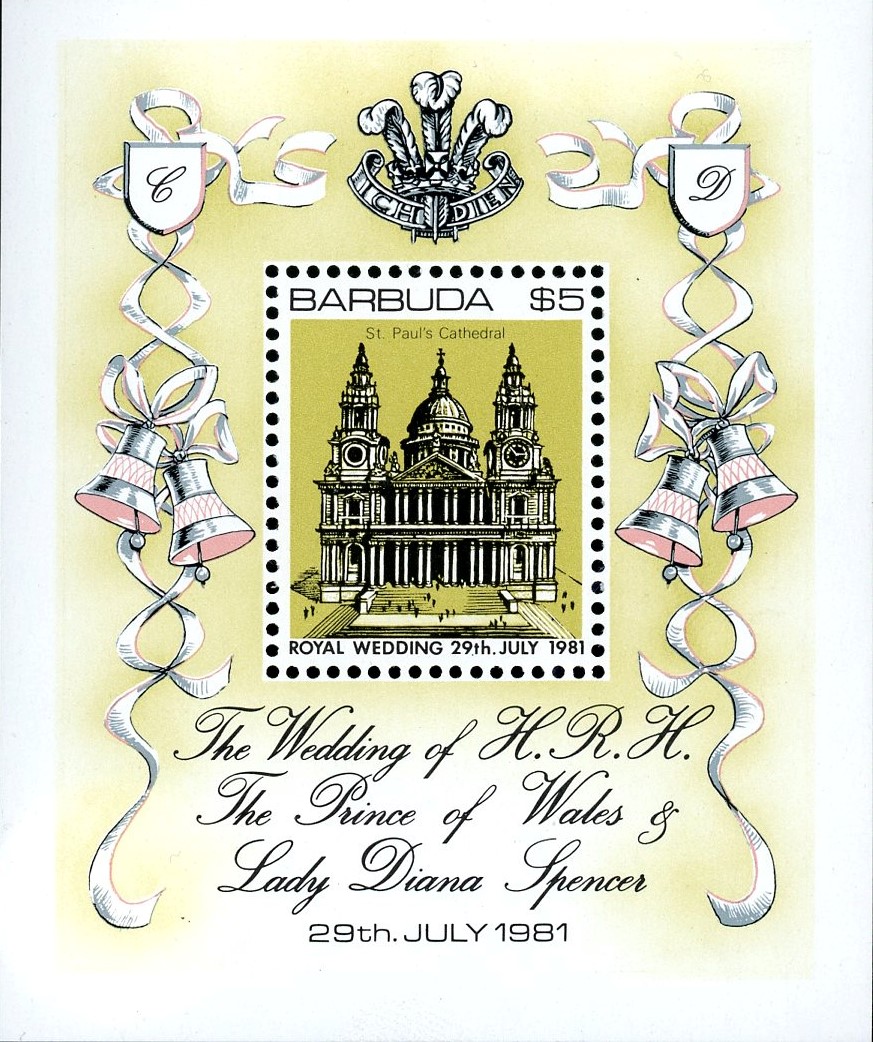 Barbuda Sc#496 (1977) - S/Sheet - Royal Wedding