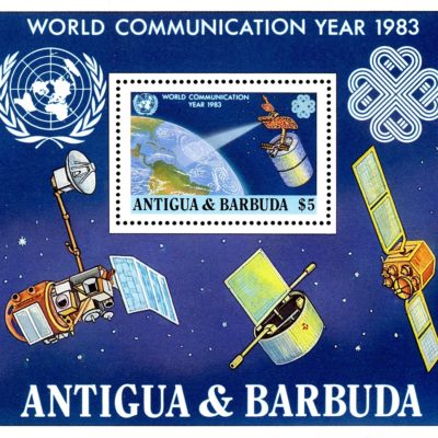 Antigua & Barbuda Sc#702 (1983) - S/Sheet - Comsat Satellite