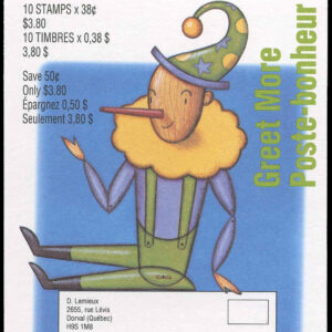 Canada Stamp Booklet - #BK162 (1993) $3.8