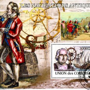 Comoro Islands Stamps Sc#1058- (2008) - S/Sheet - Columbus - Cancelled