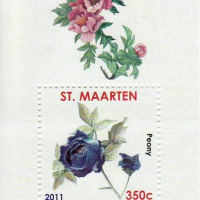 St. Martin Stamp Sc#004 Rose Souvenir Sheet