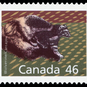 Canada Stamp #1172c - Wolverine (1990) 46¢ Booklet single from 1172Ae