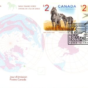 Canada OFDC#1692a - Wildlife Definitives-High Values (2005) 2 x $2 Se-tenant pair (1691, 1692)