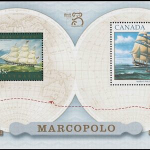 Canada Stamp#1779a s/SHEET - The Marco Polo under full sail (1999) 1 x 46¢, 1 x 85¢
