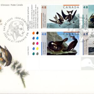 Canada FDC PB#1982a - John James Audubon's Birds-1 (2003) 4 x 48¢