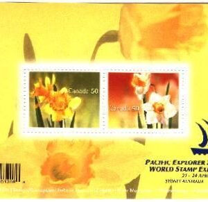 Canada Stamp #2091 - Daffodils (2005) 2 x 50¢ Souvenir Sheet of 2
