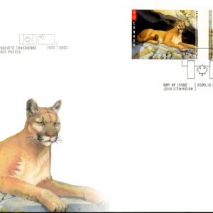 Canada OFDC#2123a - Big Cats (2005) 2 x 50¢