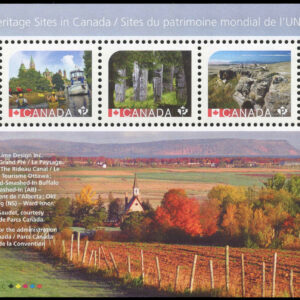 Canada Stamp #2889 - Unesco World Heritage Sites in Canada (2016) $4.25 Souvenir Sheet of 5