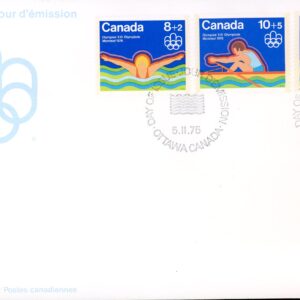 Canada OFDC- Semi-Postal #B4-6 - Water Sports (1975) 8¢+2¢, 10¢+5¢, 15¢+5¢ Set of 3 stamps