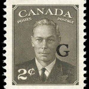 Canada Stamp - Official #O17 - King George VI, Postes-Postage (1950) 2¢ Overprinted G