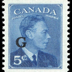 Canada Stamp - Official #O20 - King George VI, Postes-Postage (1950) 5¢ Overprinted G