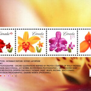 Canada Stamp #2243 - Flower Definitives-Souvenir sheet OF 4 (2007) 1 x (P), 1 x 96¢, 1 x $1.15, 1 x $1.60