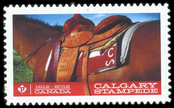 Canada Stamp #2547i - Saddled Rodeo Horse (2012) P (61¢)