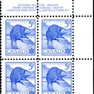 Canada Stamp PB#336 - Beaver (1954) 5¢