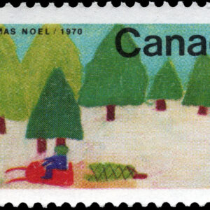 Canada Stamp#530 - Snowmobile and Trees (1970) 15¢