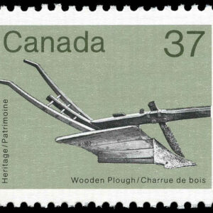 Canada Stamp #927iii - Wooden Plough (1983) 37¢ Fluorescent paper