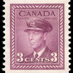 Canada Stamp #252 - King George VI in Airforce Uniform (1943) 3¢
