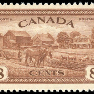 Canada Stamp #268 - Eastern Farm Scene (1946) 8¢