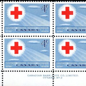 Canada Stamp PB#317 - Red Cross Symbol (1952) 4¢