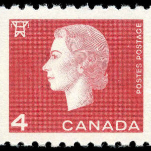 Canada Stamp #408 - Queen Elizabeth II (1963) 4¢ (NH-F)