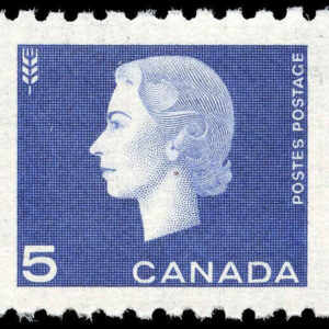 Canada Stamp #409 - Queen Elizabeth II (1962) 5¢