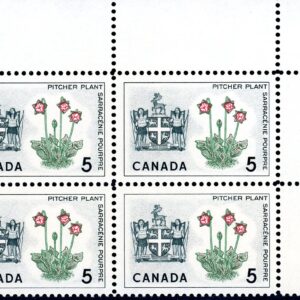Canada Stamp PB#427 - Newfoundland, Pitcher Plant (1966) 5¢